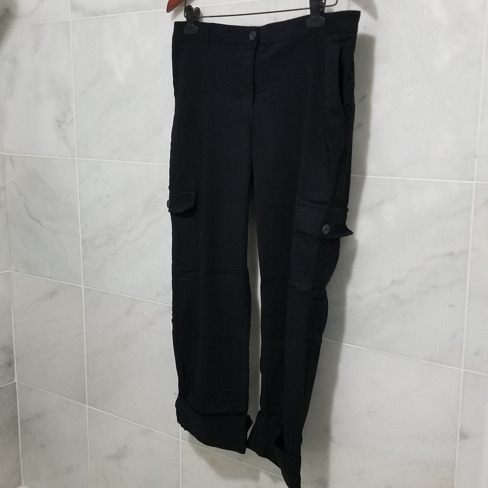 Motherhood Black Cargo Rolled Hem Capris Small - Picture 5 of 14